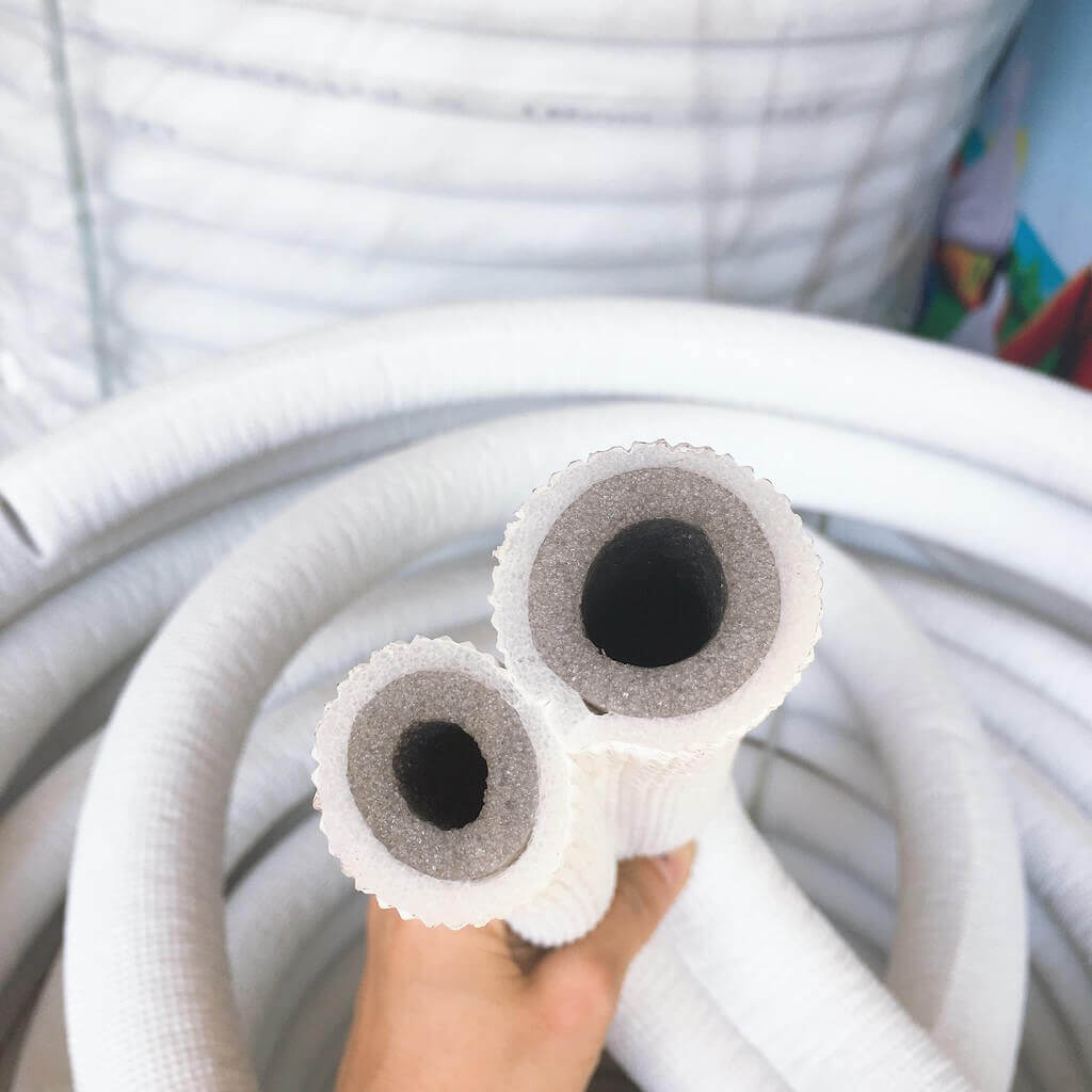 Gen đôi cách nhiệt ống đồng - Màu trắng (Đầy đủ các kích thước)